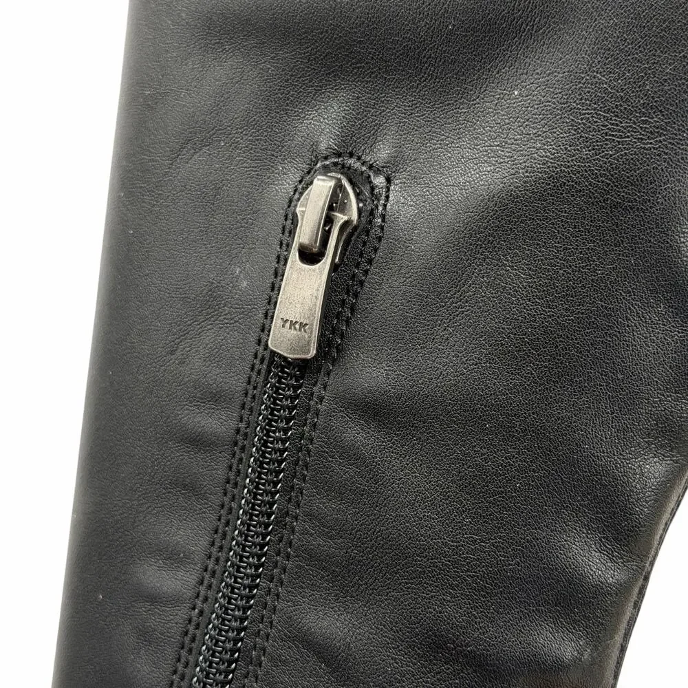 Roksolana Graphic Knee High Boots 40 Women Black Art to Wear Designer Punk Rock